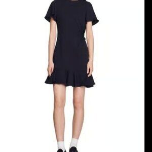 Sandro Tessa Mini Dress In Black Size 40